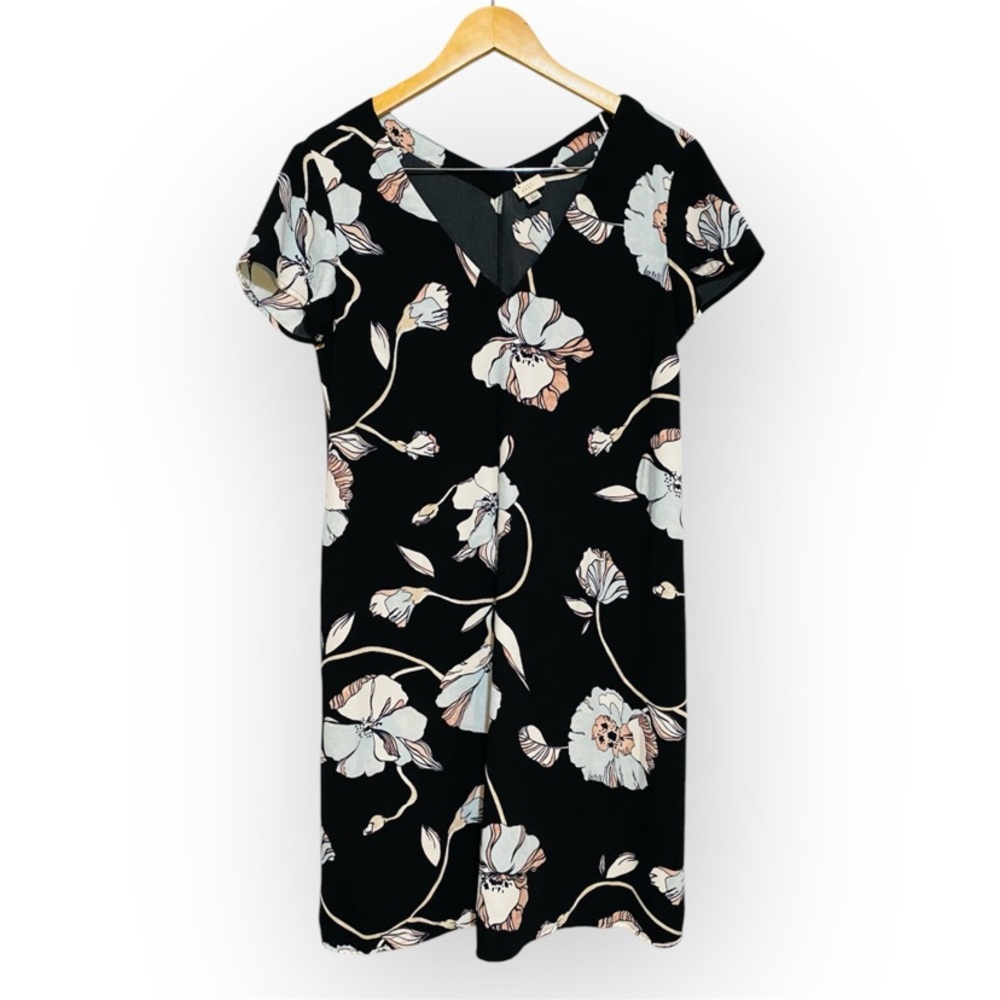 a new day Floral V Neck Dress size Medium - Picture 3 of 6